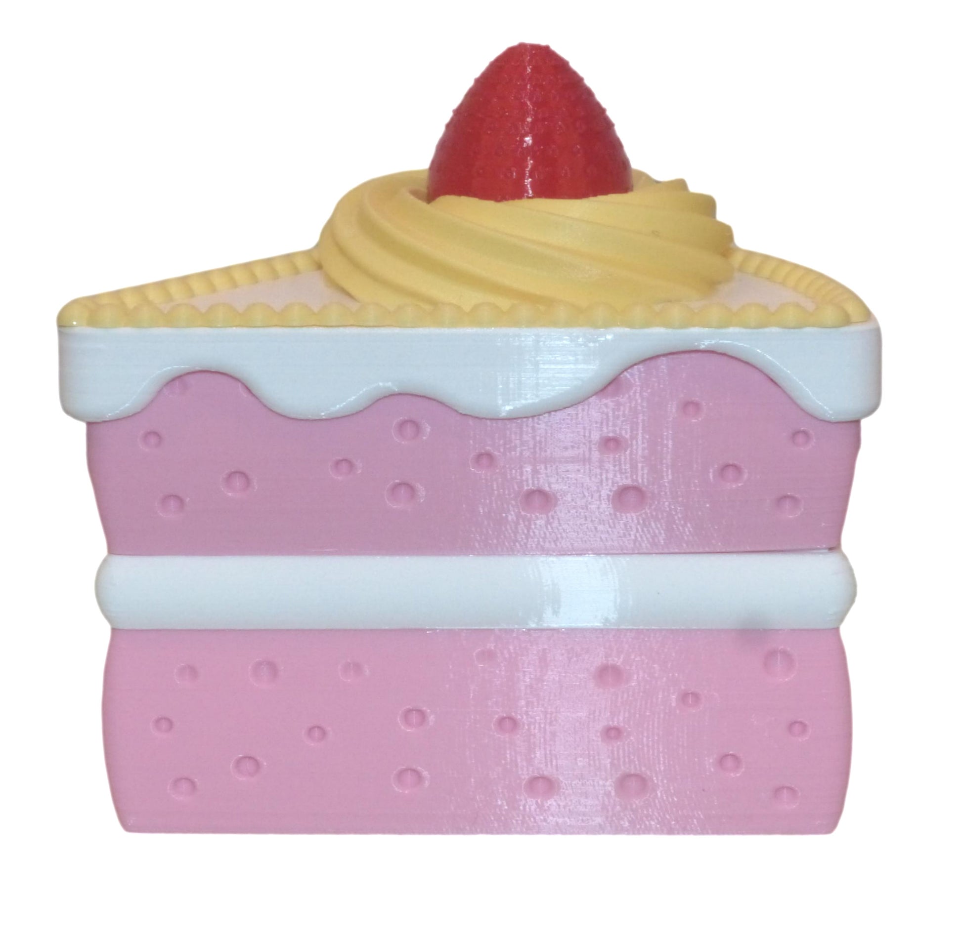 3D Printed Cake Slice Gift Box in pink