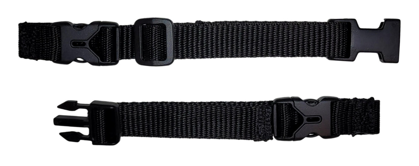 Benristraps 19mm Replacement Rucksack Chest Strap with Easy-on Buckles in Black