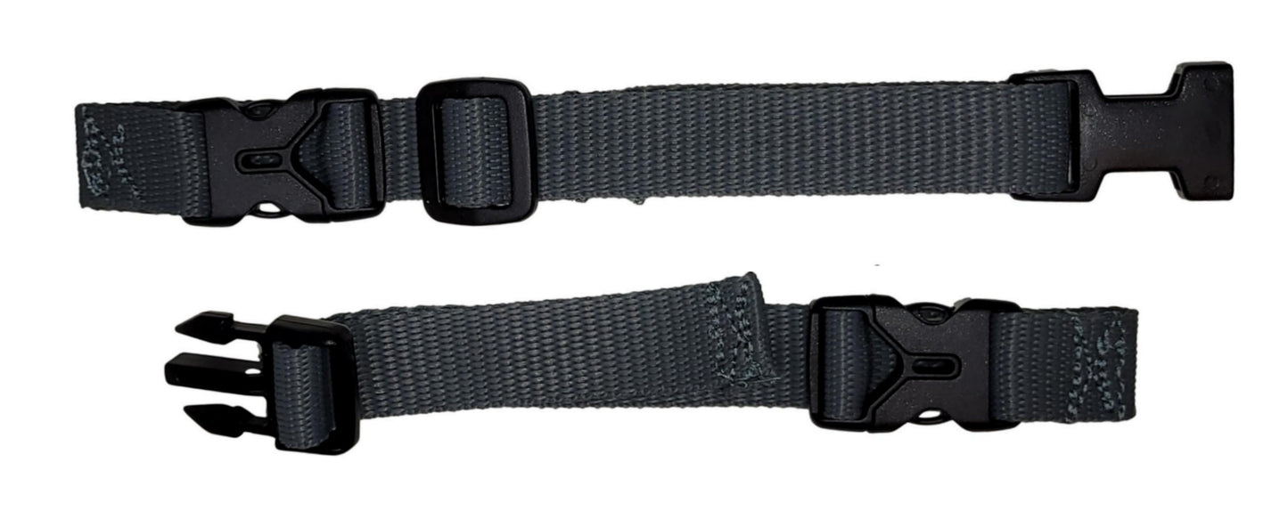 Benristraps 19mm Replacement Rucksack Chest Strap with Easy-on Buckles in Grey