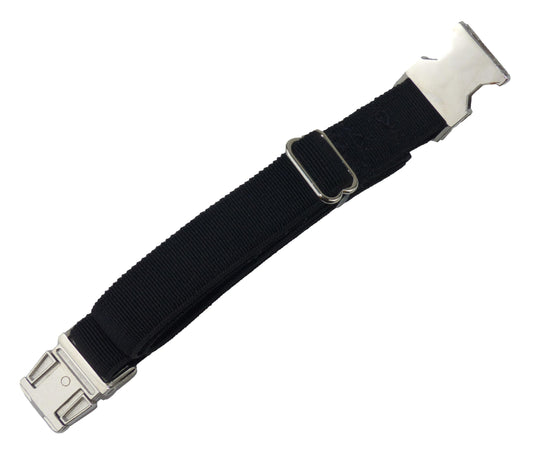 Benristraps 25mm elastic webbing strap in black in a choice of lengths