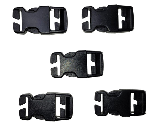 Benristraps 25mm side release buckle with slots for strap, outdoor and field repairs and replacements(pack of 5)