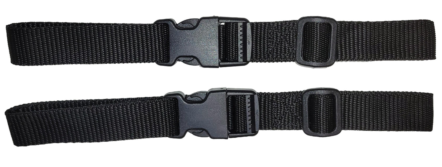 Benristraps 25mm Webbing Strap with Replaceable Quick Release Buckles for Luggage & Storage (Pair)