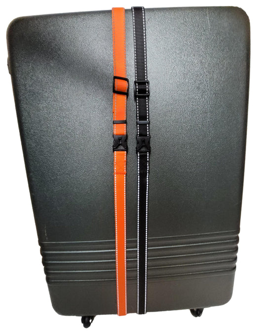 Benristraps 25mm High-Visibility Luggage Strap with Buckles & Hi-Vis Stripes