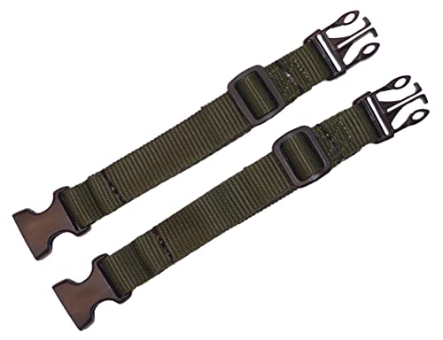 25mm Webbing Strap with Quick Release & Length-Adjusting Buckles (Pair) in olive