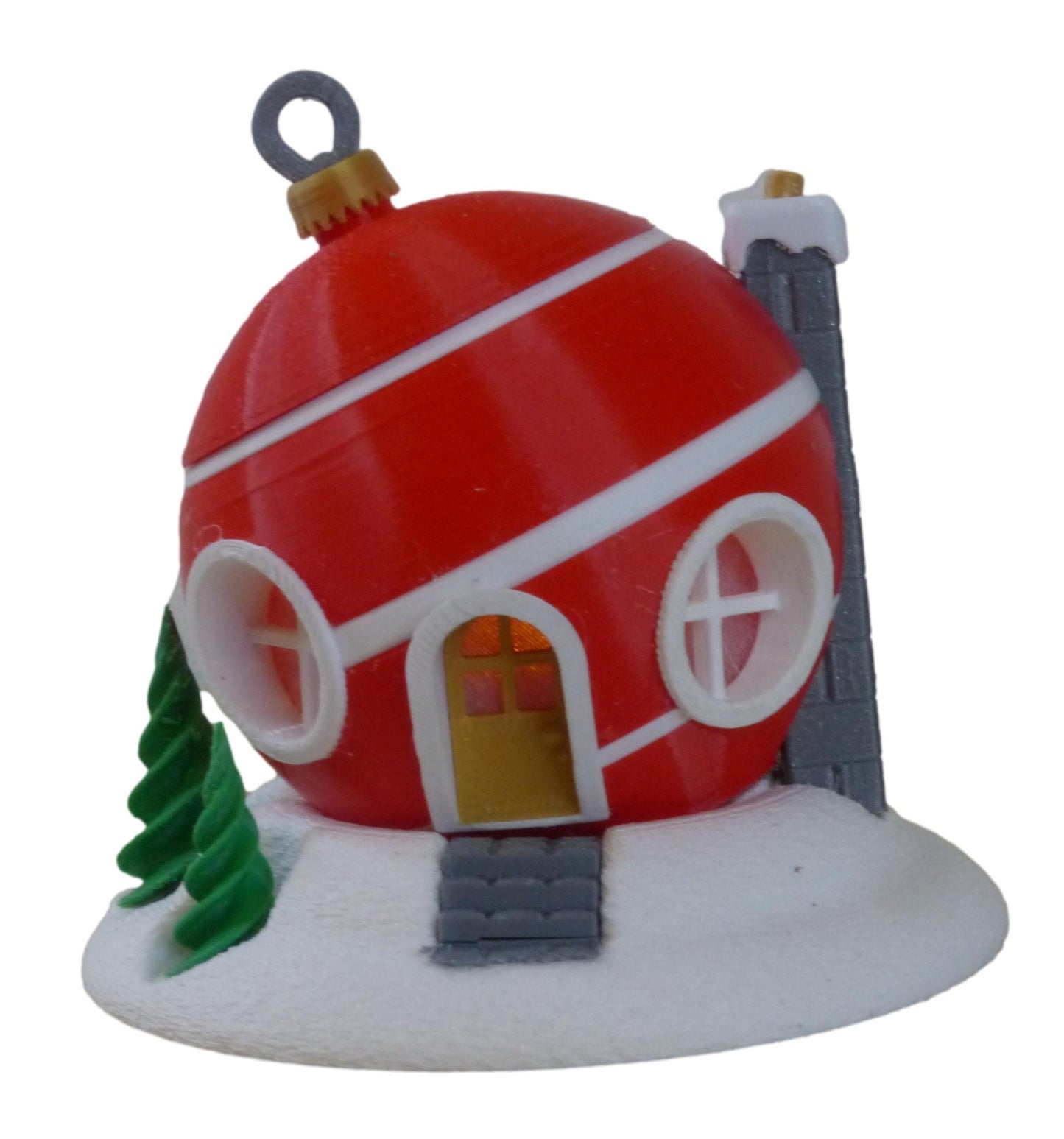 Christmas Tree Bauble Fairy House with LED  Tealight