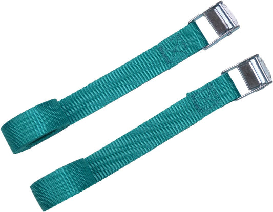Benristraps 25mm Webbing Strap with Alloy Cam Buckle (Pair) in emerald