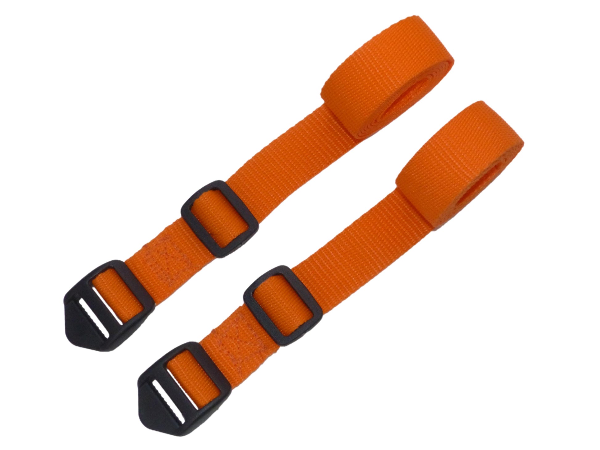 Benristraps 25mm Webbing Strap with Ladderloc Buckle (Pair) in orange