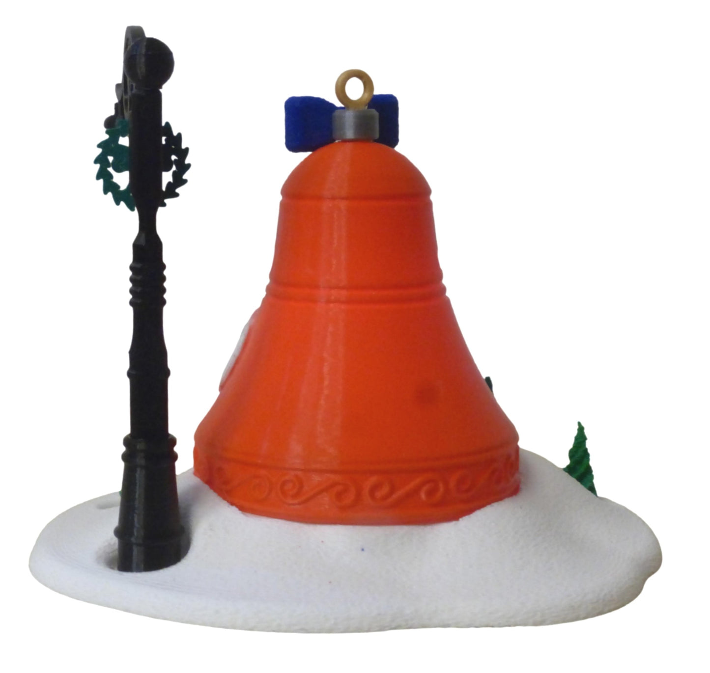 Illuminated Christmas Tree Bell Bauble Fairy House with Base and Tealight Ornament