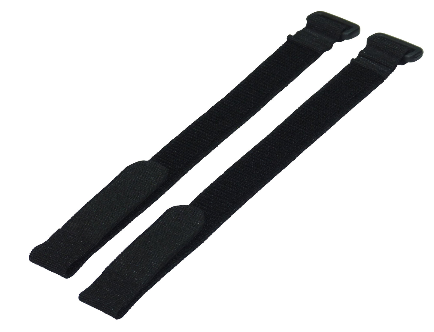Benristraps 25mm Elastic Hook and Loop Cinch Strap in Black, Pack of Two