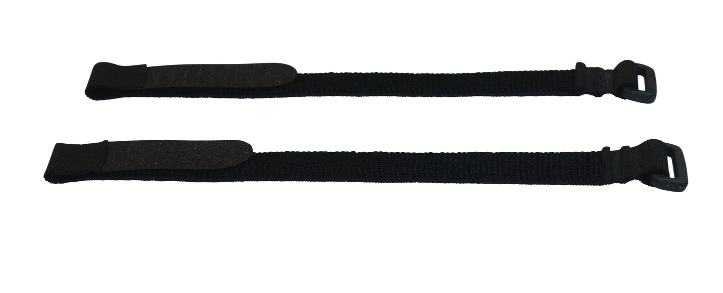 Benristraps 25mm Elastic Hook and Loop Cinch Strap in Black, Pack of Two (3)
