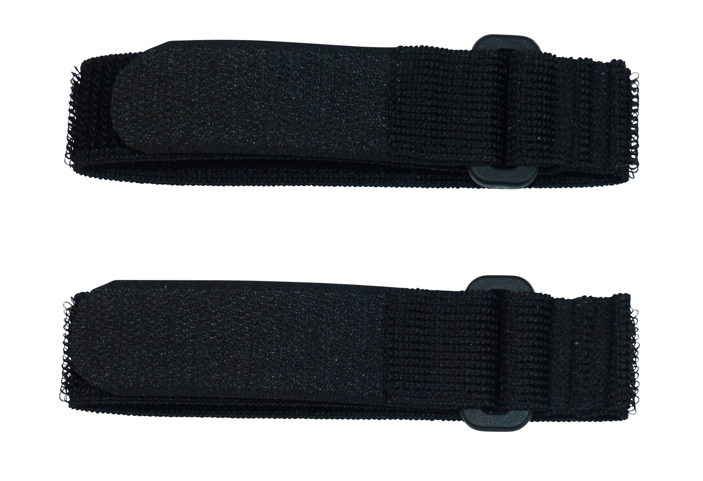 Benristraps 25mm Elastic Hook and Loop Cinch Strap in Black, Pack of Two (4)