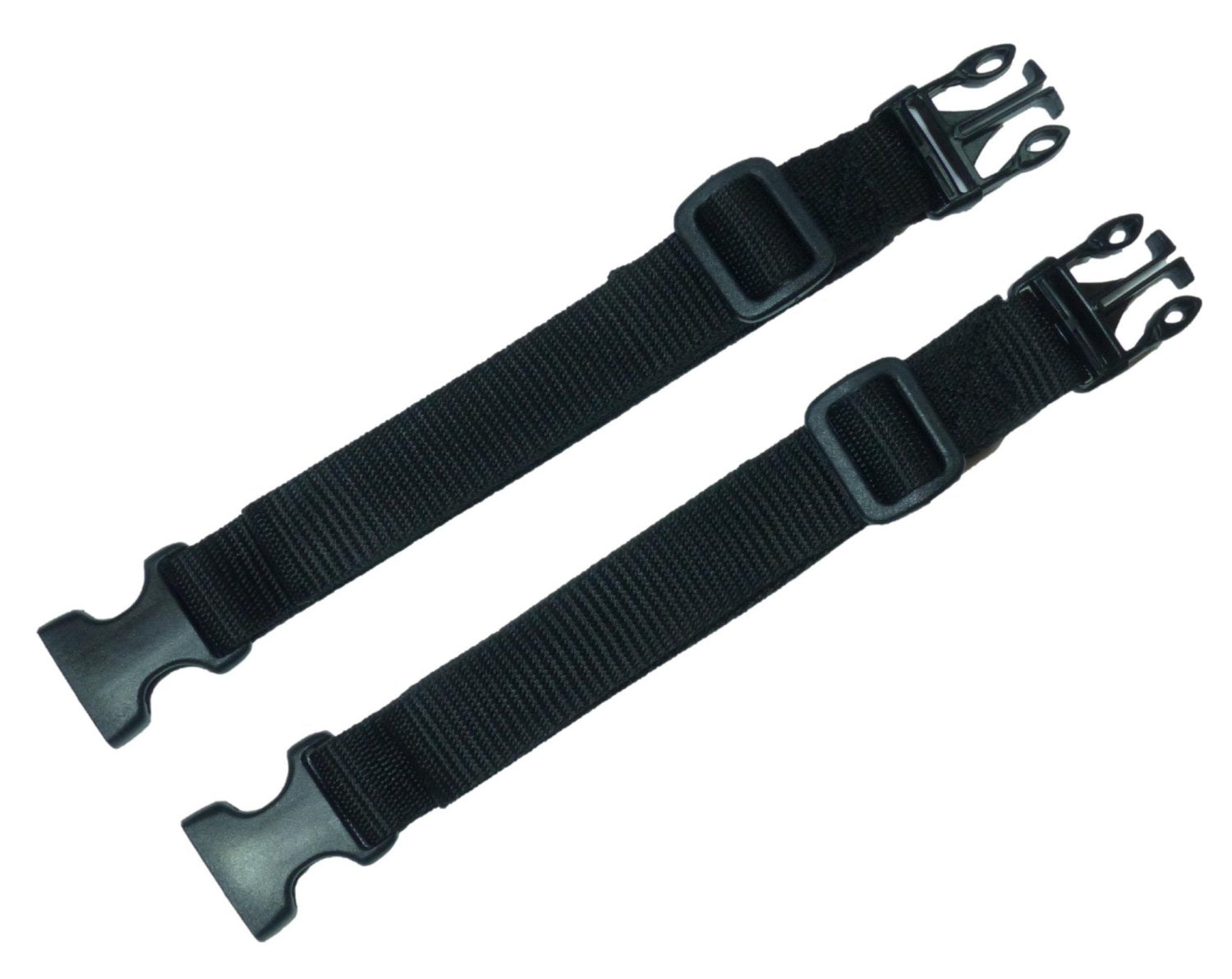 Benristraps 25mm Webbing Strap with Quick Release & Length-Adjusting Buckles (Pair) in black