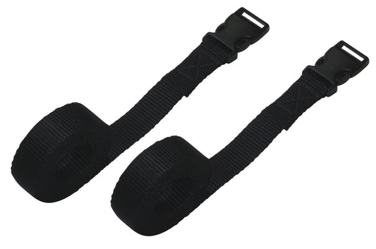 Benristraps 2 Pack Webbing Straps with Clips - Adjustable Luggage Straps in black