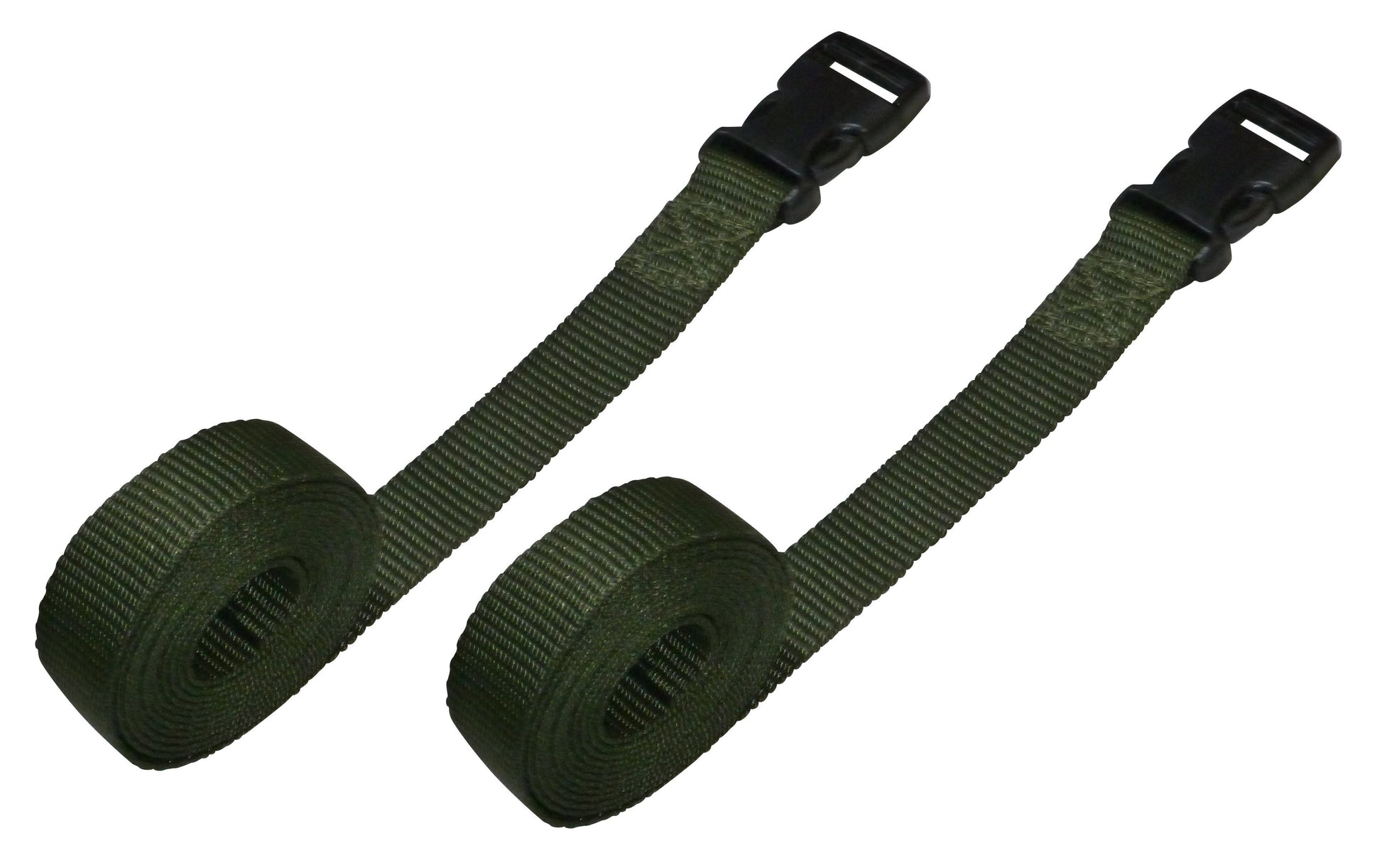 Benristraps 25mm Webbing Strap with Quick Release Buckle (Pair) in olive green