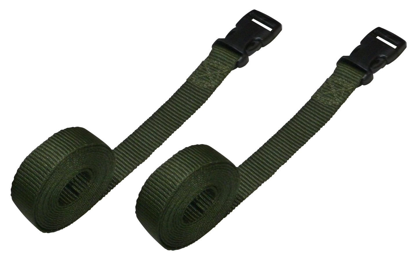 Benristraps 2 Pack Webbing Straps with Clips - Adjustable Luggage Straps in olive green