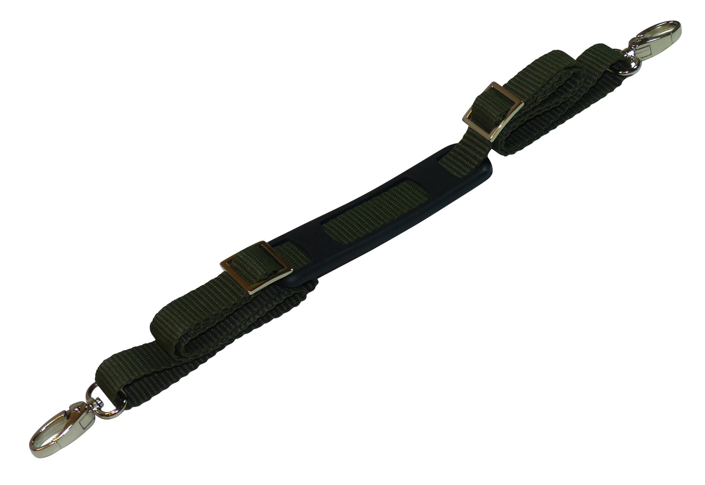 Benristraps 20mm Bag Strap with Metal Buckles and Shoulder Pad, 1 Metre in olive green