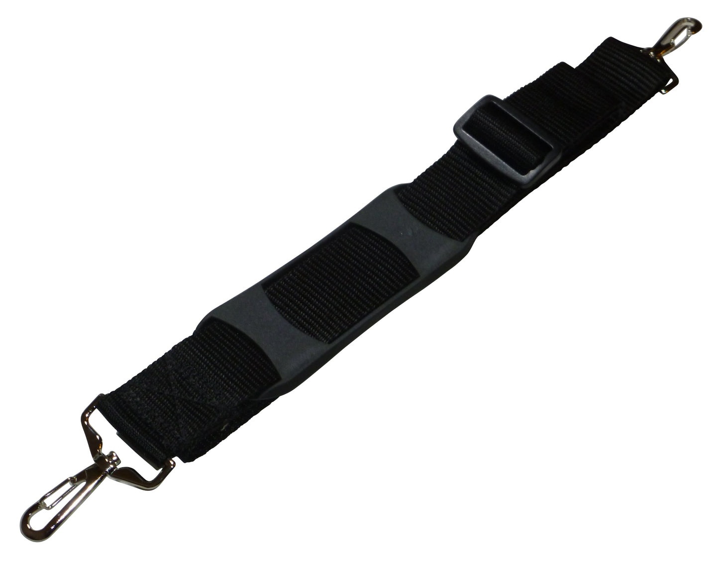 38mm Bag Strap with Metal Buckles and Shoulder Pad, 150cm in black