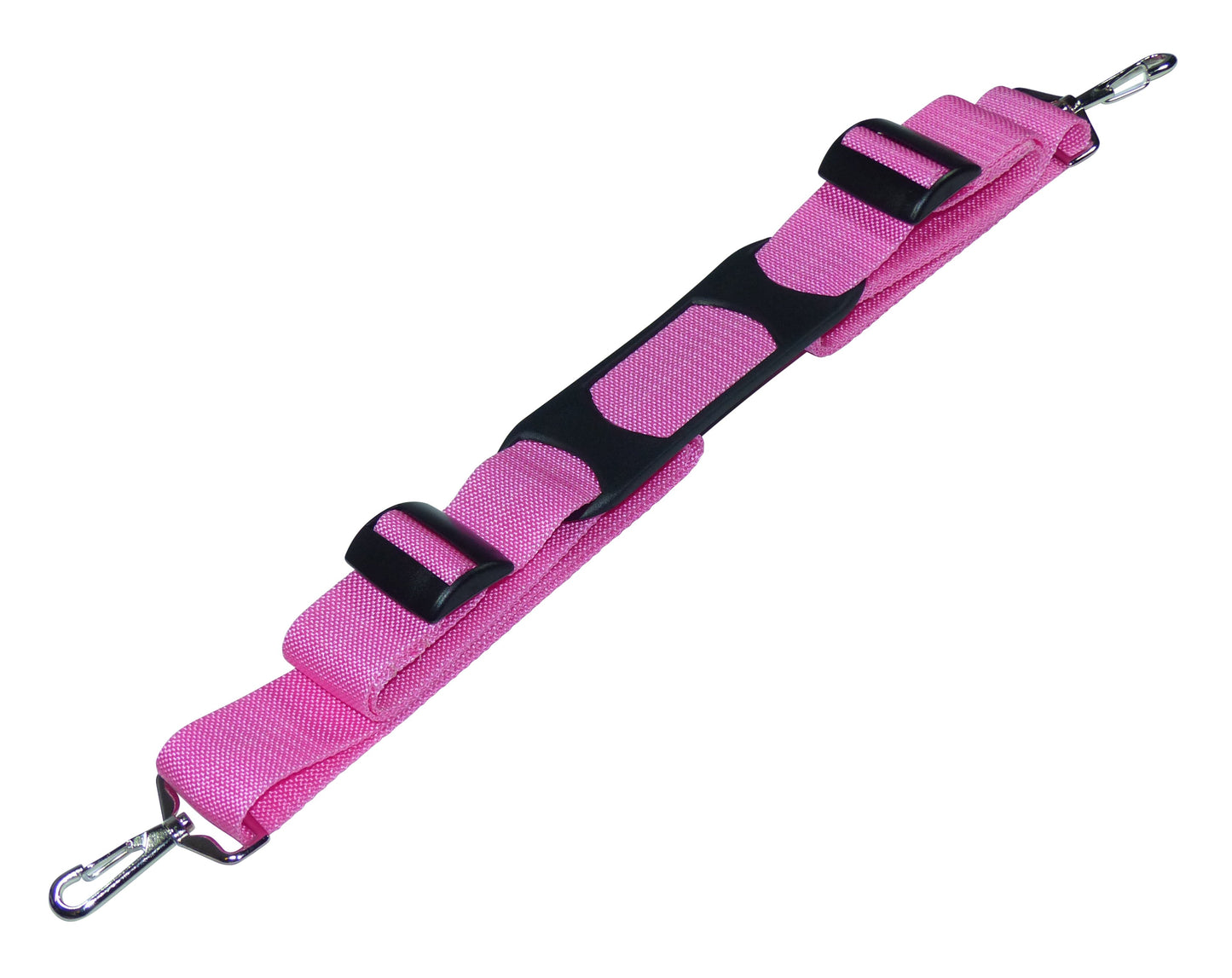 38mm Bag Strap with Metal Buckles and Shoulder Pad, 150cm in pink