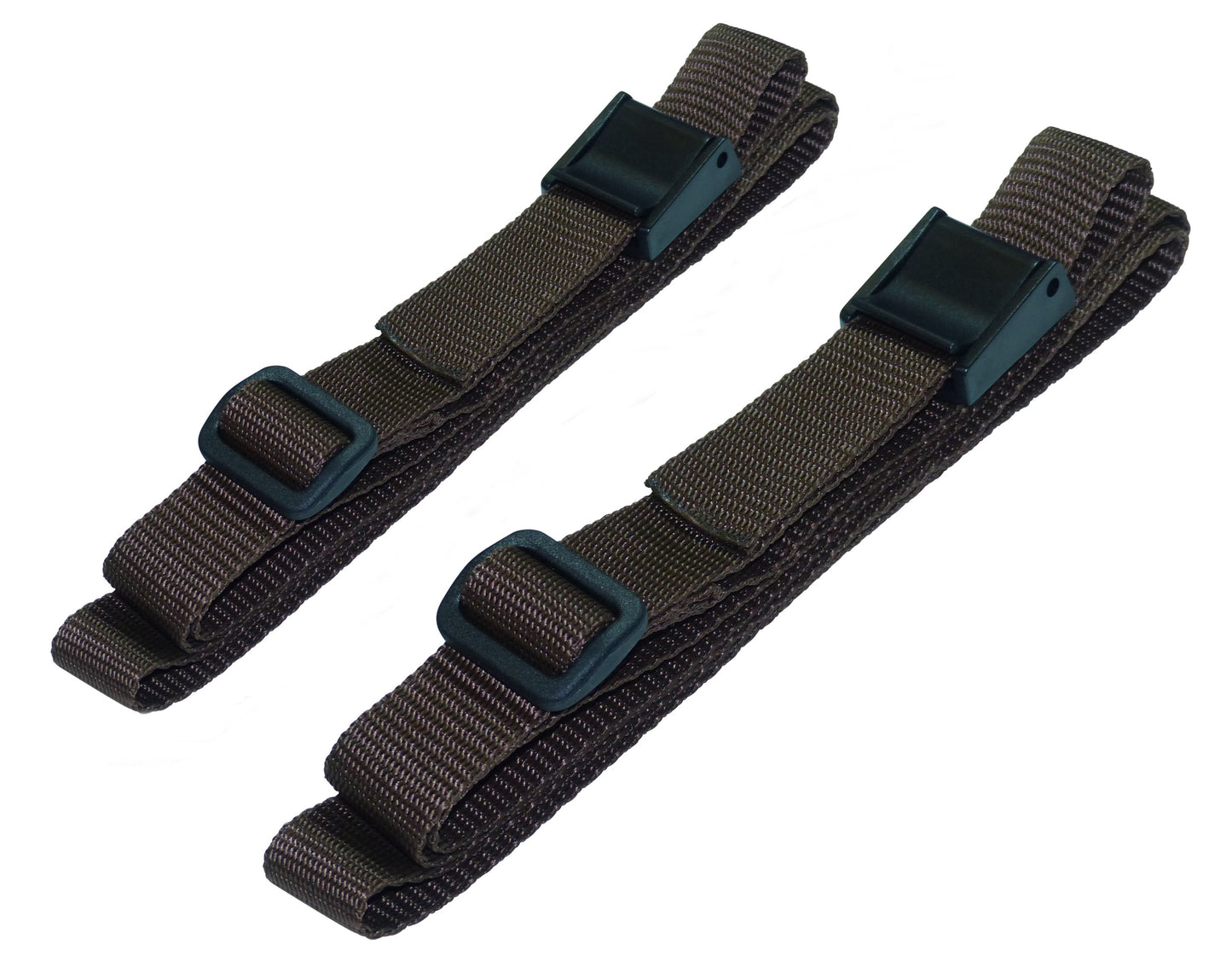 25mm Rivetted Strap with Plastic Cam Buckle & Triglide Buckles (Pair) in green