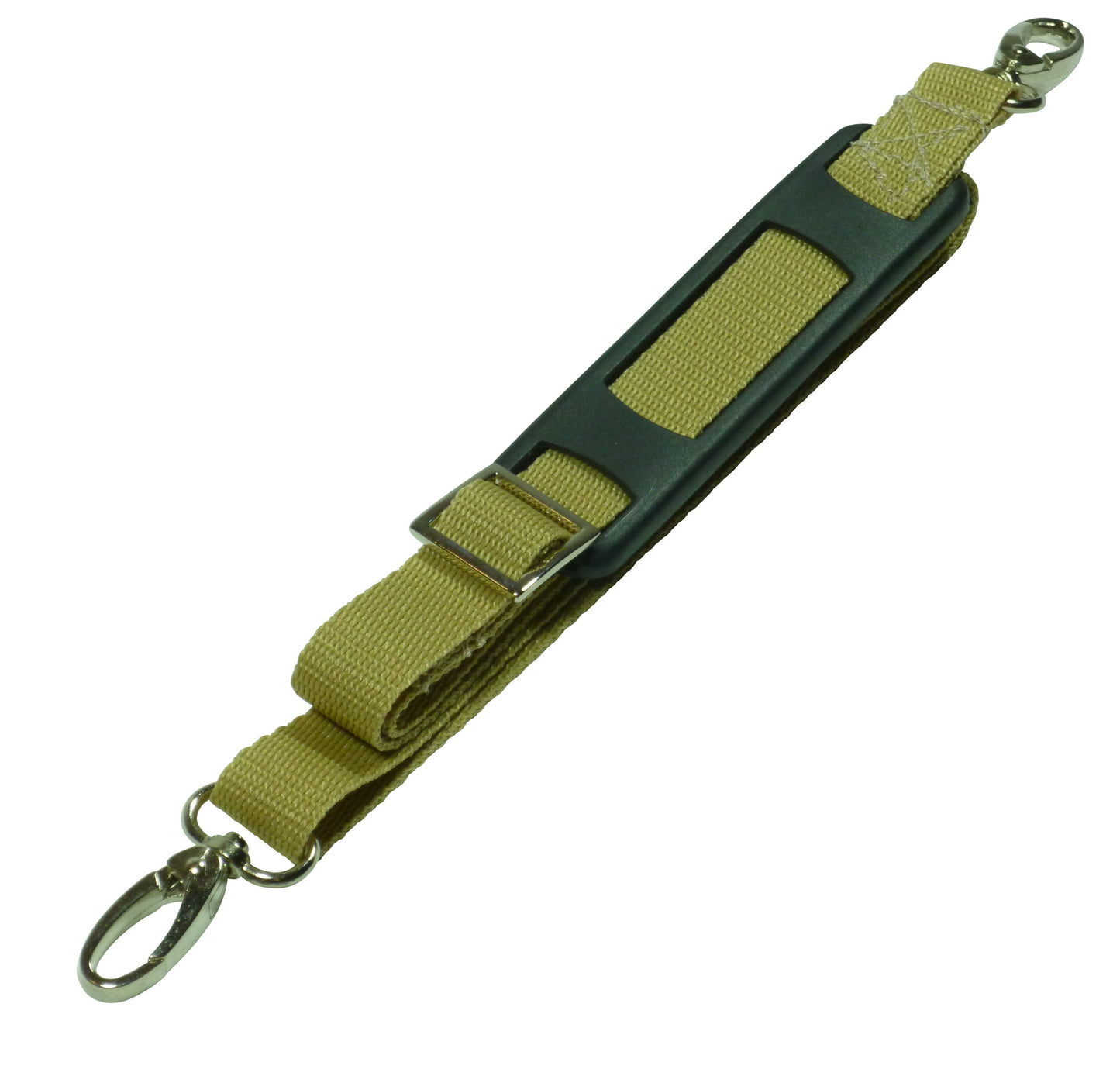 Benristraps 20mm Bag Strap with Metal Buckles and Shoulder Pad, 1 Metre in beige