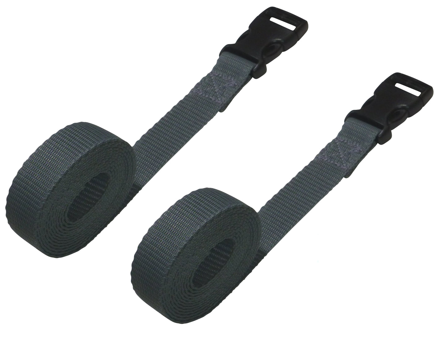 Benristraps 25mm Webbing Strap with Quick Release Buckle (Pair) in grey