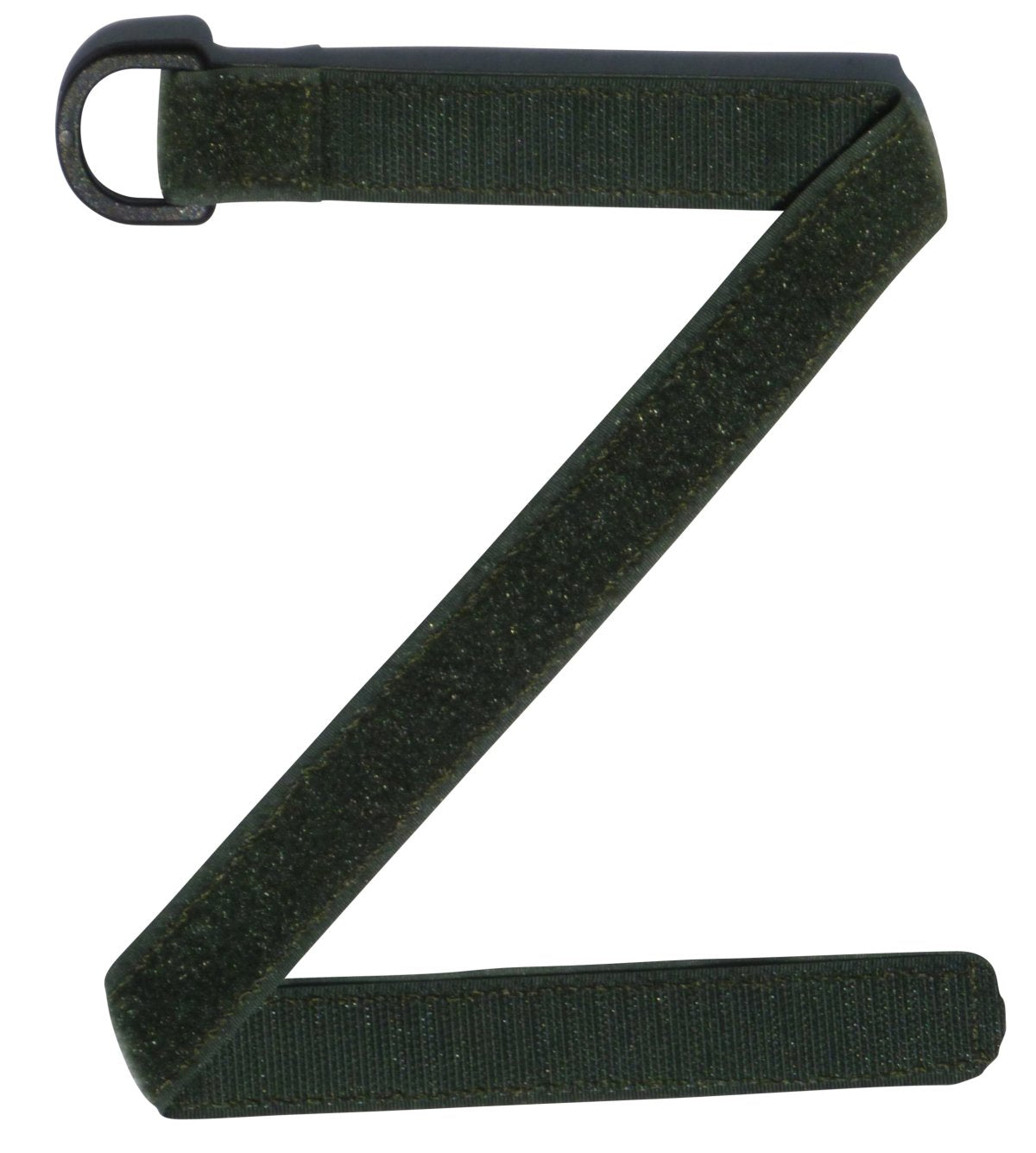 Benristraps 25mm back to back hook & loop strap in green with D ring (pair)