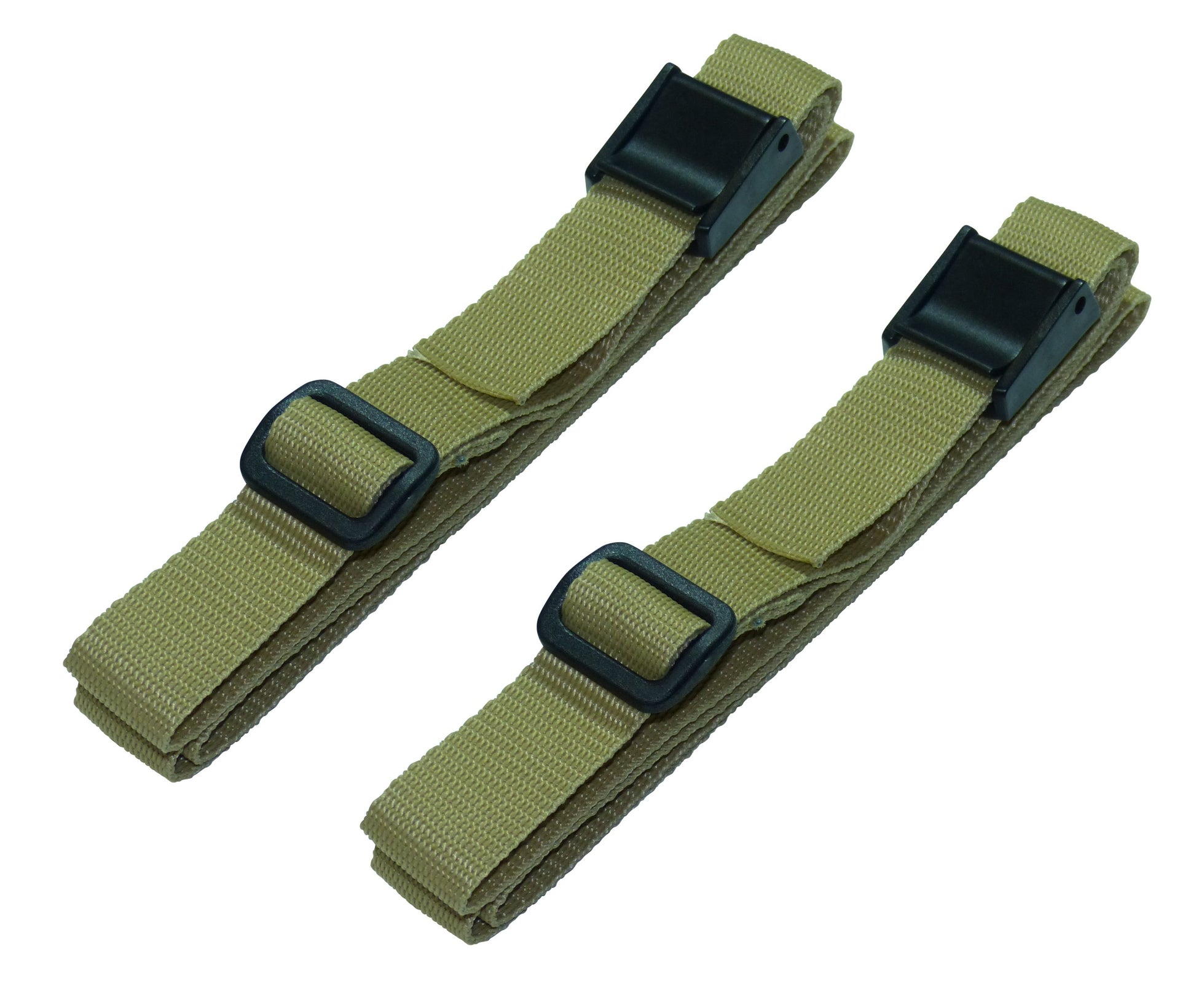 25mm Rivetted Strap with Plastic Cam Buckle & Triglide Buckles (Pair) in beige