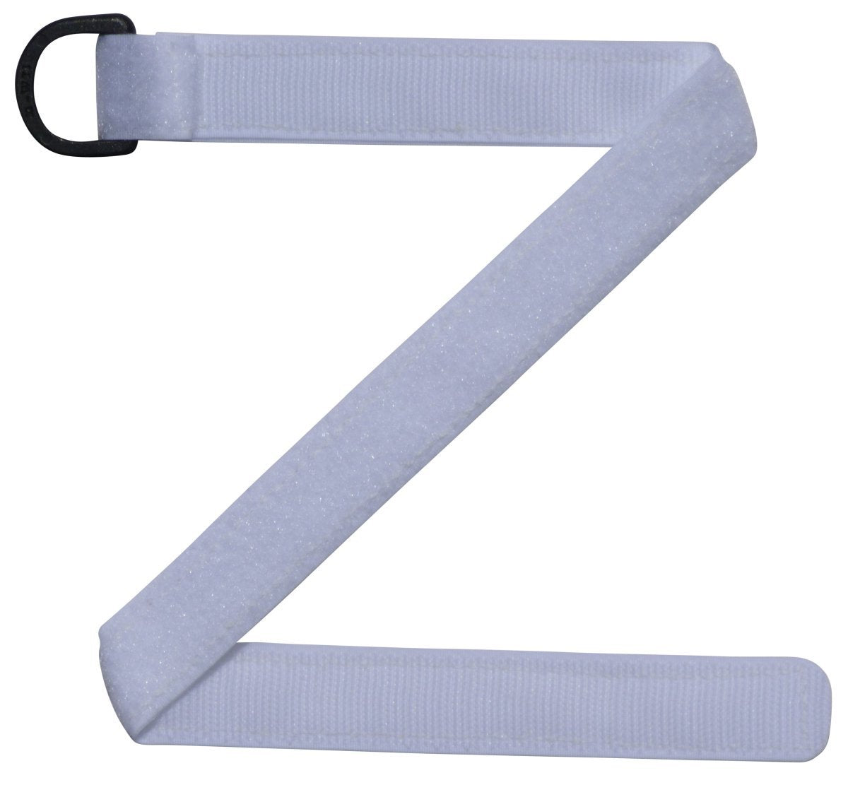 Benristraps 25mm back to back hook & loop strap in white with D ring (pair)