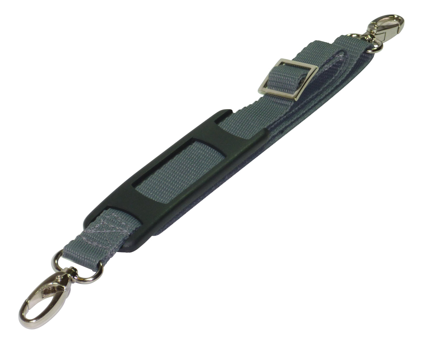 Benristraps 20mm Bag Strap with Metal Buckles and Shoulder Pad, 1 Metre in grey