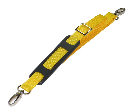 Benristraps 20mm Bag Strap with Metal Buckles and Shoulder Pad, 1 Metre in yellow