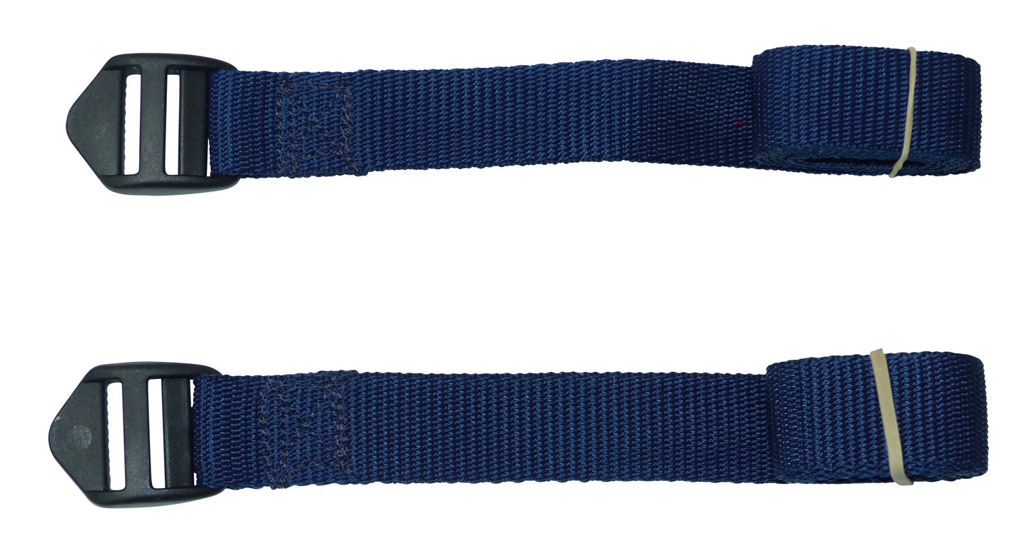 Benristraps 25mm Webbing Strap with Superstrong Ladderlock Buckle (Pair) in navy blue