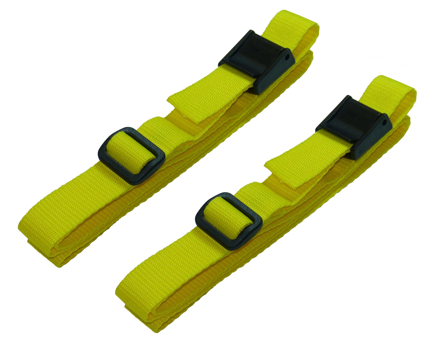 25mm Rivetted Strap with Plastic Cam Buckle & Triglide Buckles (Pair) in yellow