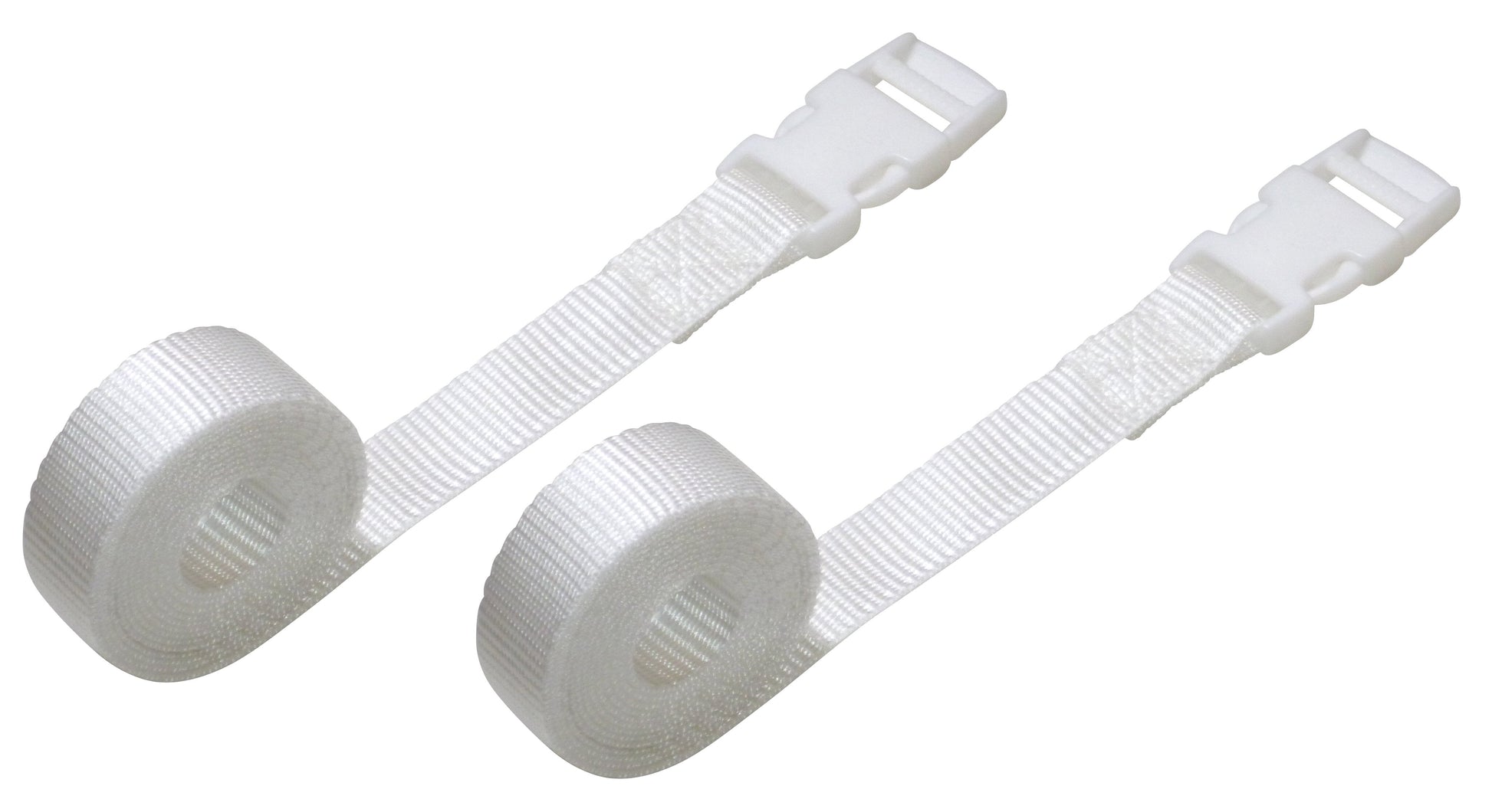 Benristraps 25mm Webbing Strap with Quick Release Buckle (Pair) in white