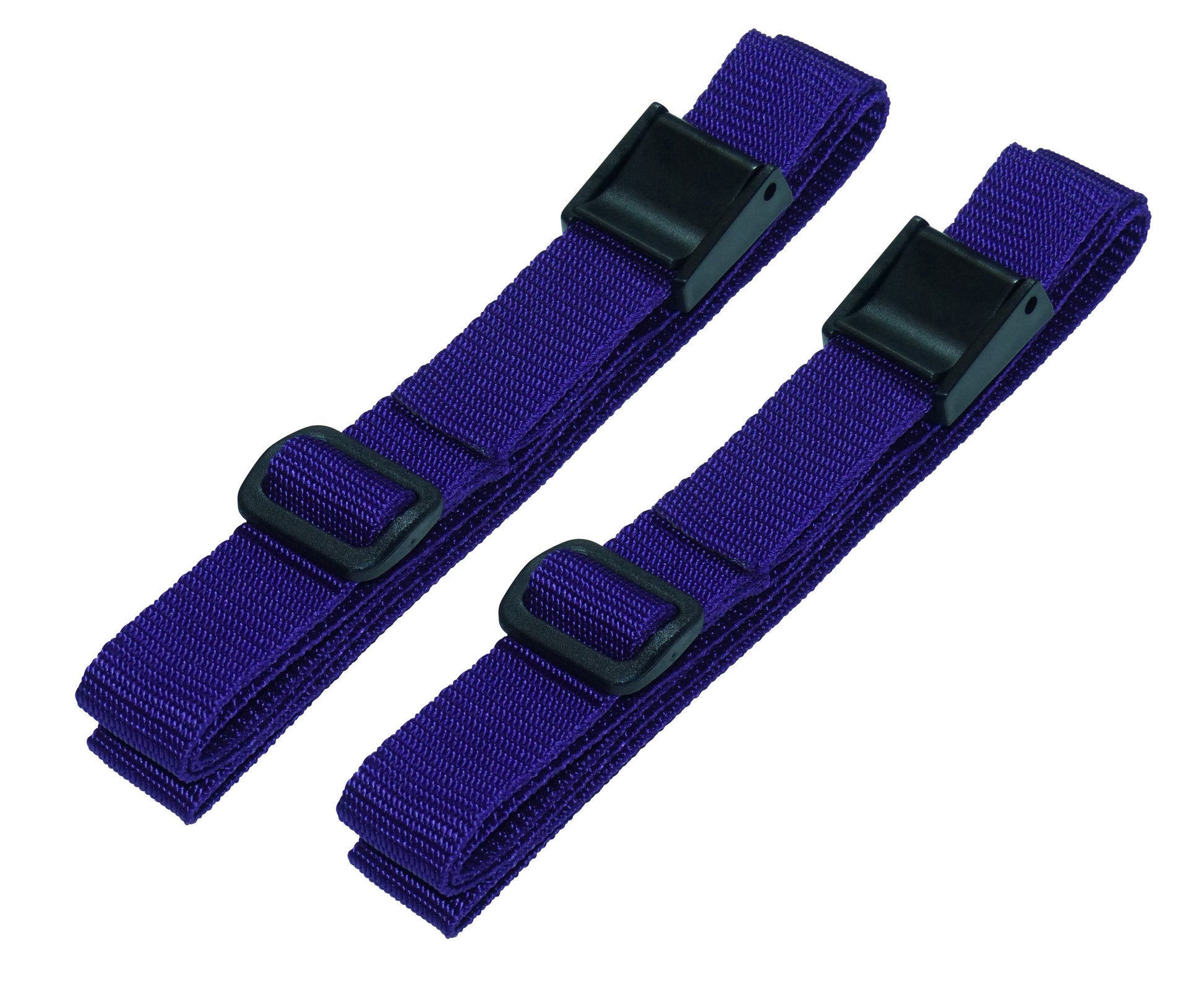25mm Rivetted Strap with Plastic Cam Buckle & Triglide Buckles (Pair) in blue