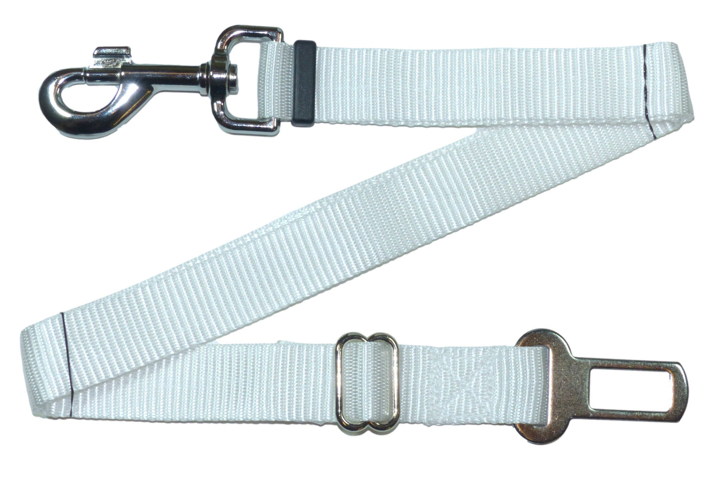 Benristraps Adjustable Cat & Dog Pet Safety Strap for Car Seat Belt in White
