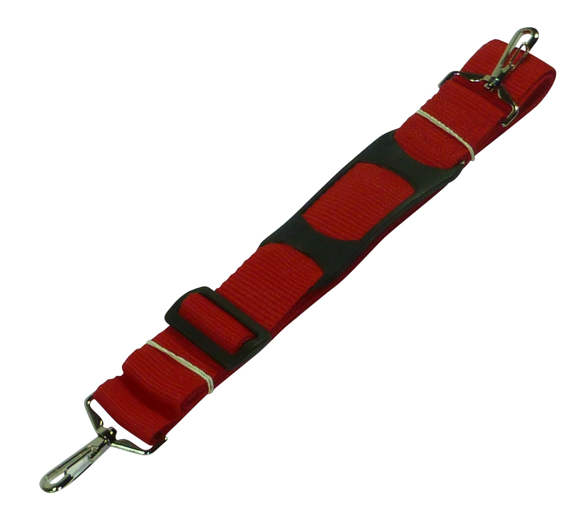 38mm Bag Strap with Metal Buckles and Shoulder Pad, 150cm in red