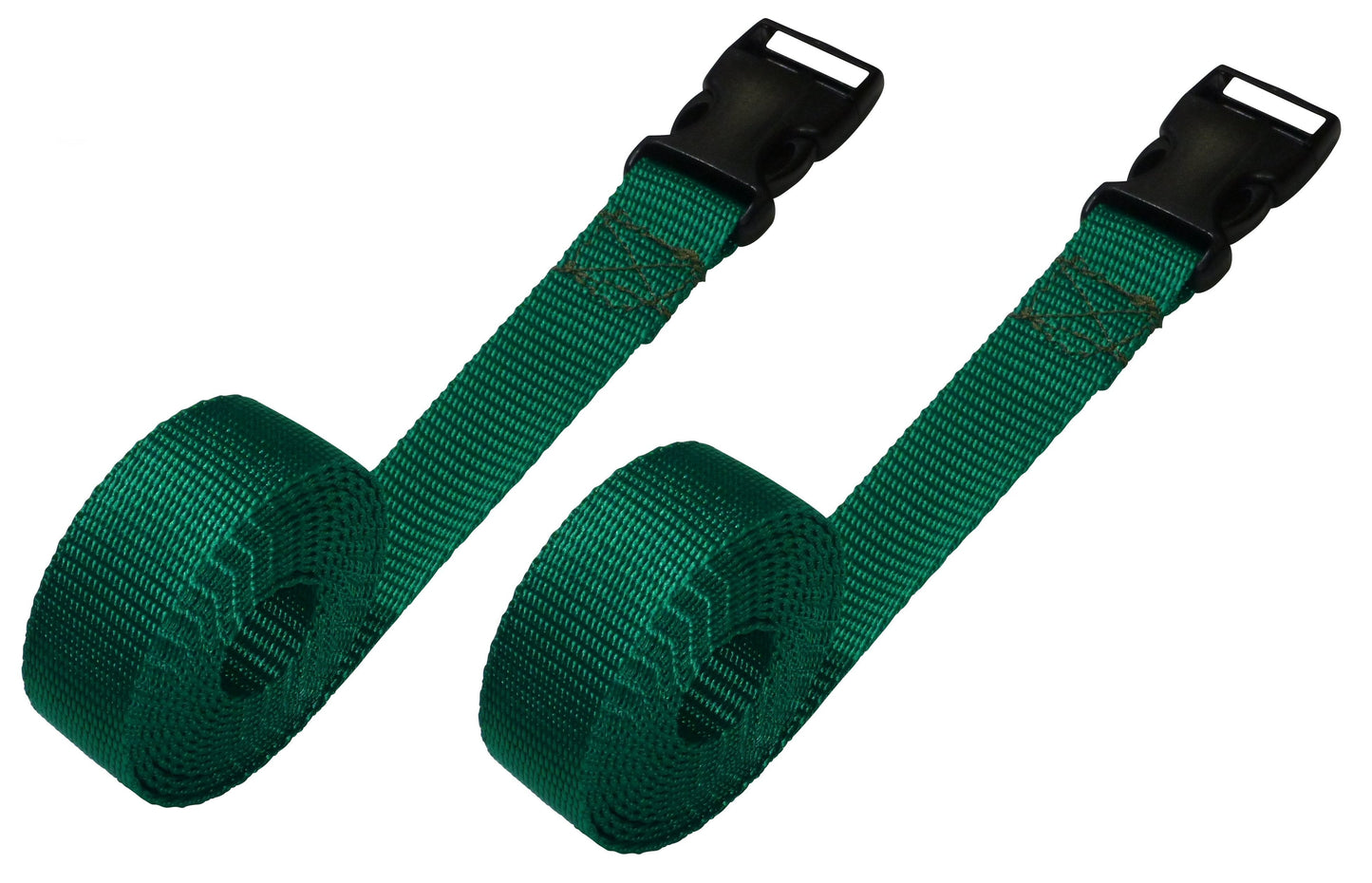 Benristraps 2 Pack Webbing Straps with Clips - Adjustable Luggage Straps in emerald