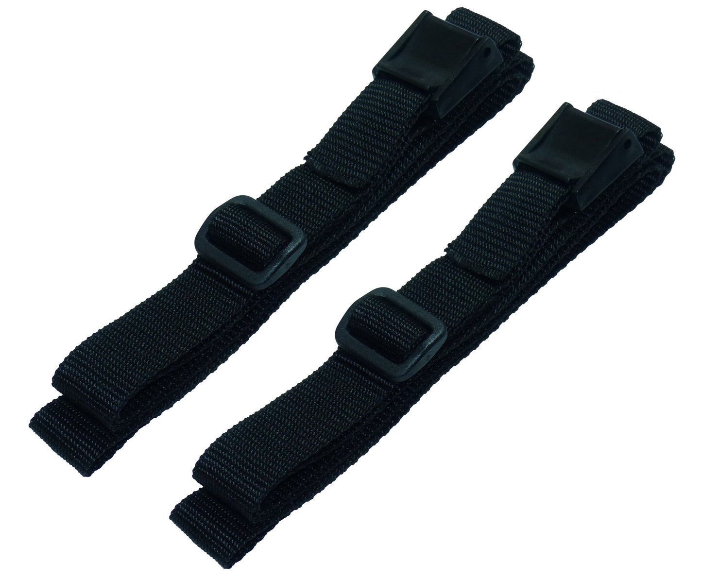 25mm Rivetted Strap with Plastic Cam Buckle & Triglide Buckles (Pair) in black
