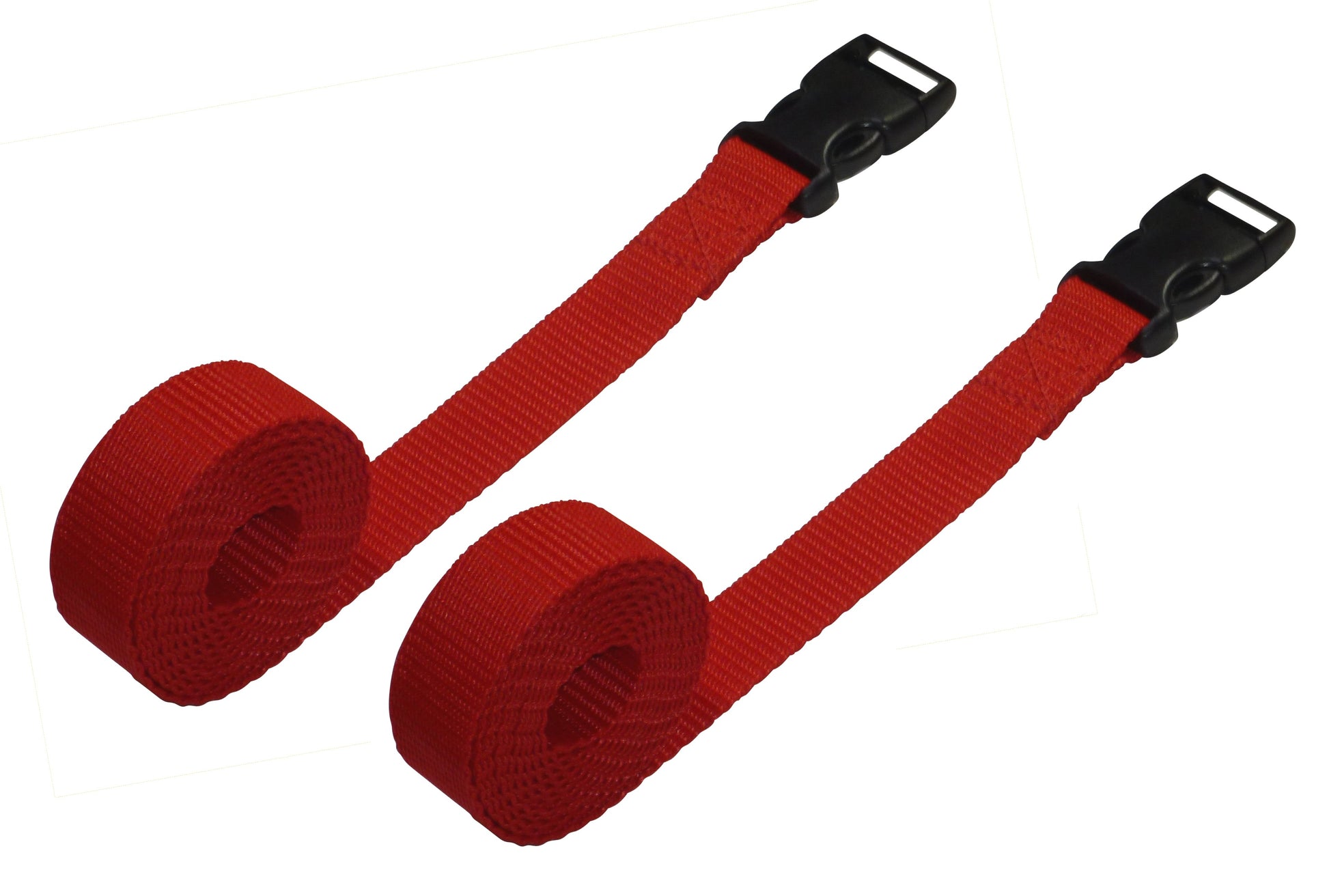 Benristraps 25mm Webbing Strap with Quick Release Buckle (Pair) in red