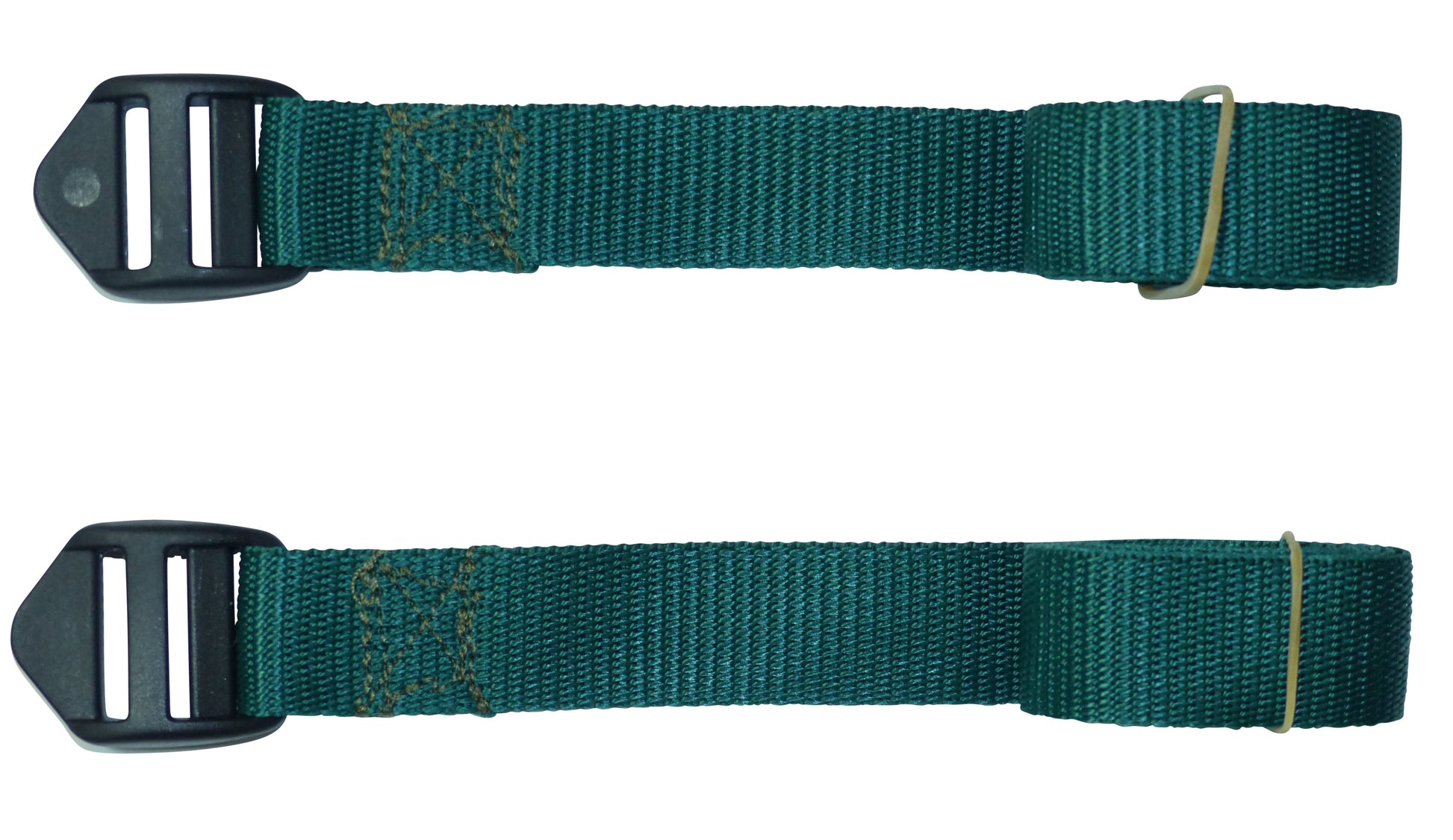 Benristraps 25mm Webbing Strap with Superstrong Ladderlock Buckle (Pair) in emerald