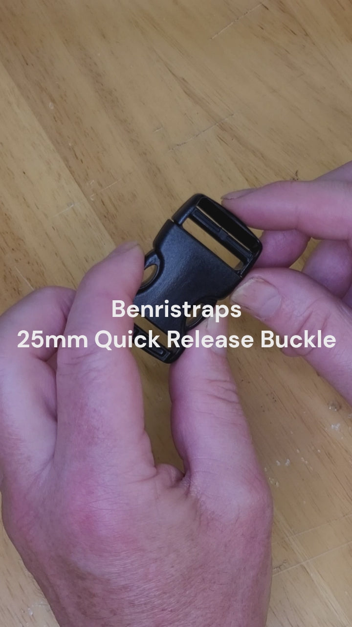 Benristraps 25mm plastic quick release buckle (pack of 5)