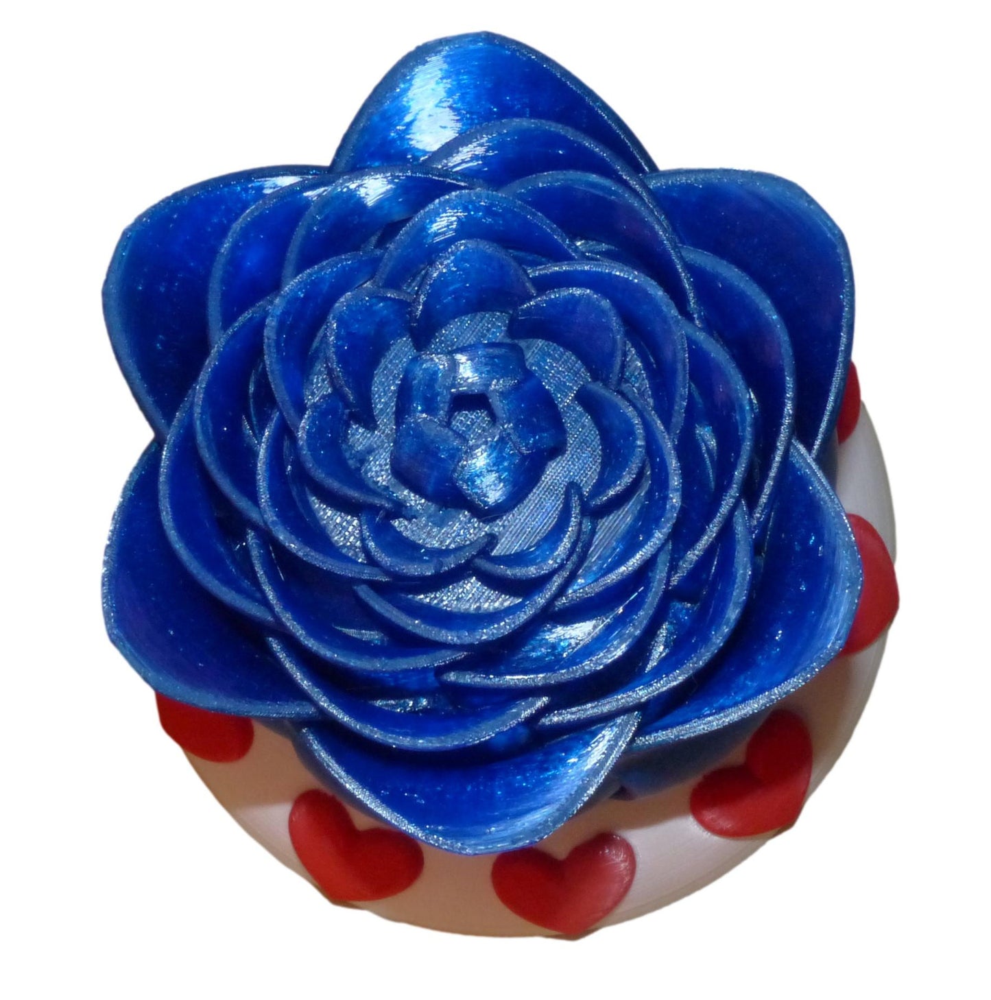 Illuminated Rose with Base and Tealight Ornament Valentine Gift Ornament