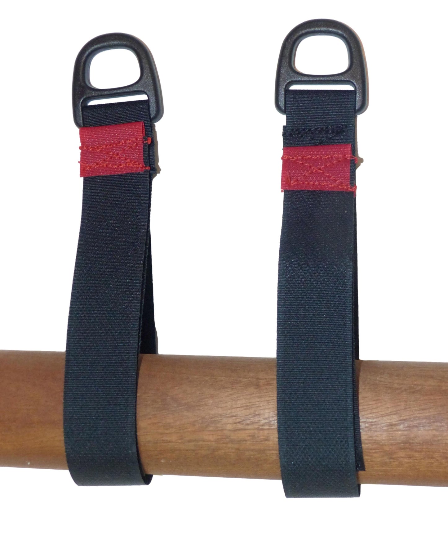 Benristraps 25mm Hook & Loop Tidy & Hang Strap with Plastic Ring (Pack of 2) in black