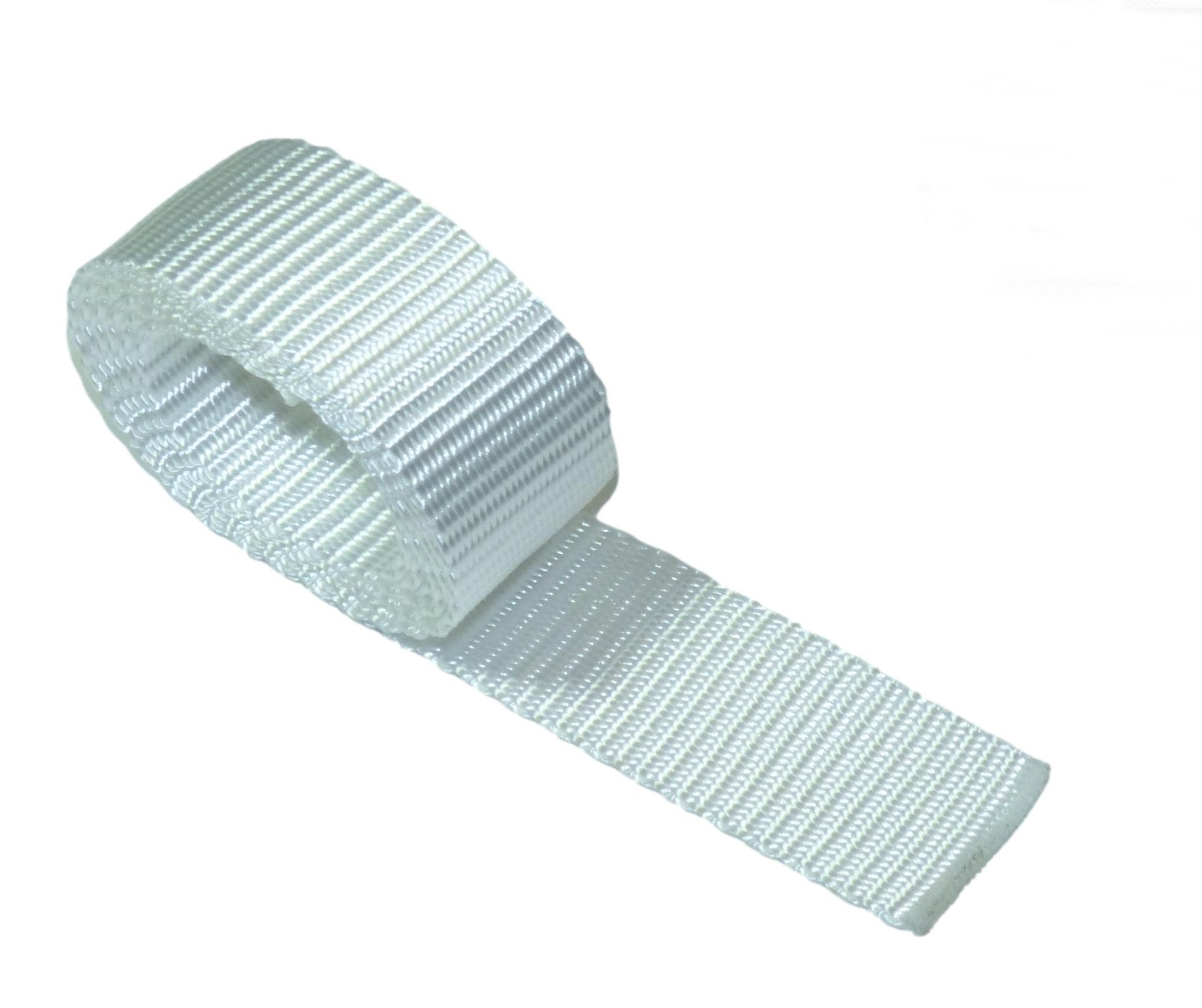 White polyester clearance webbing