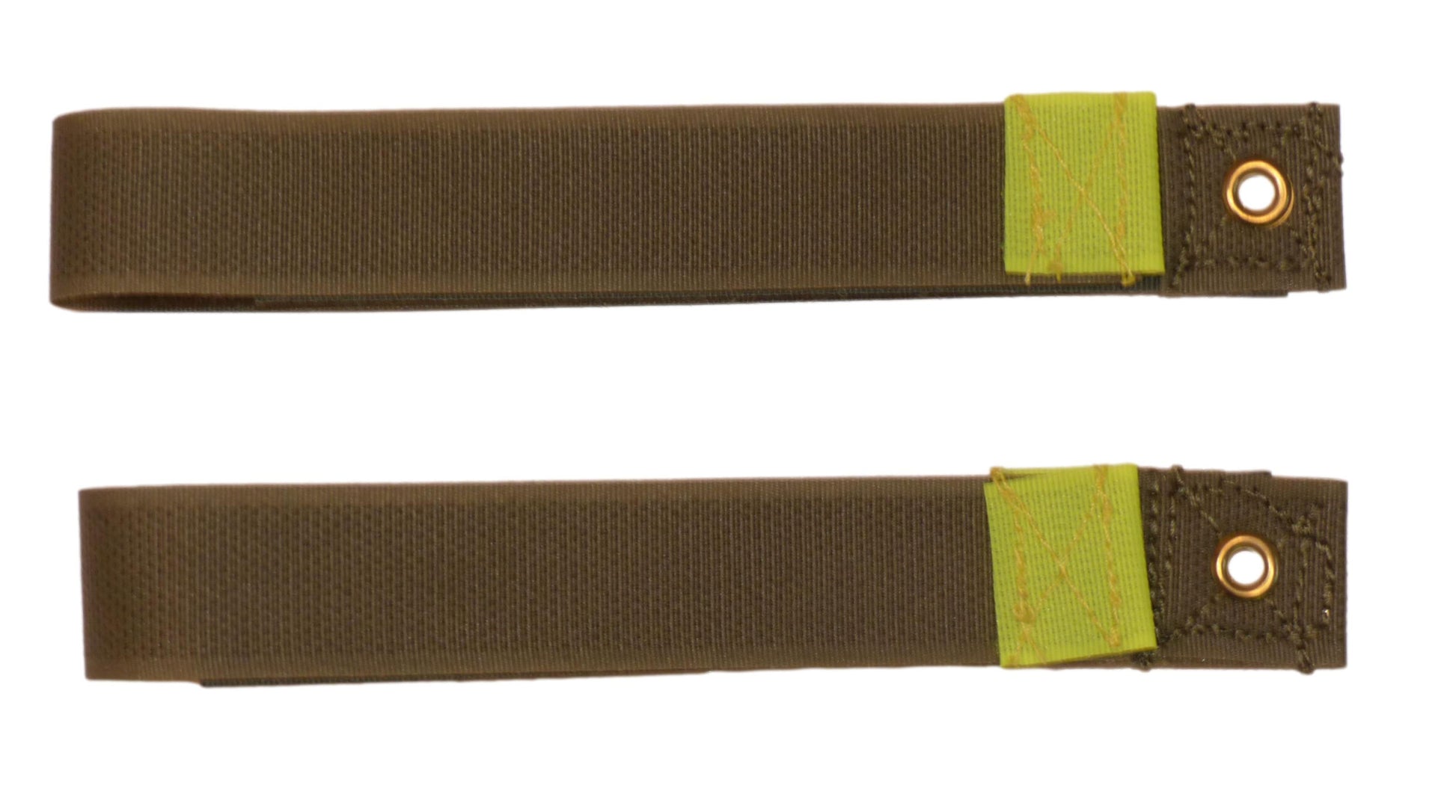 25mm Hook Loop Tidy & Hang Strap with Eyelet (Pack of Two) in green
