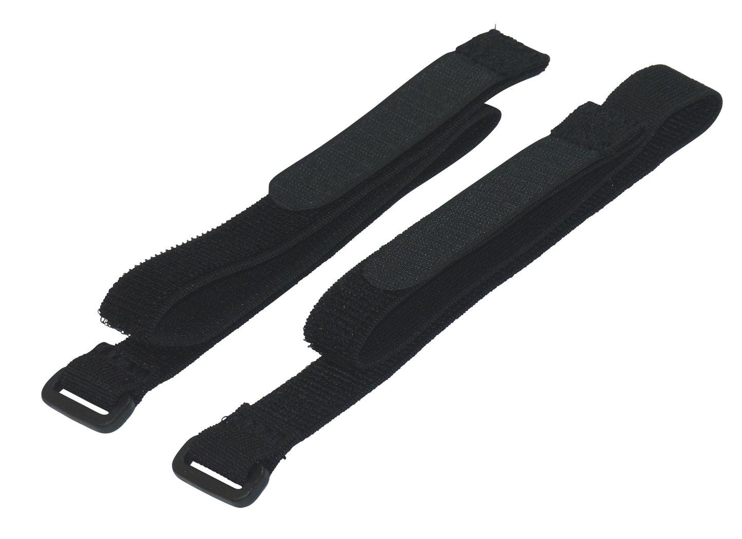 Benristraps 25mm Elastic Hook and Loop Cinch Strap in Black, Pack of Two (5)