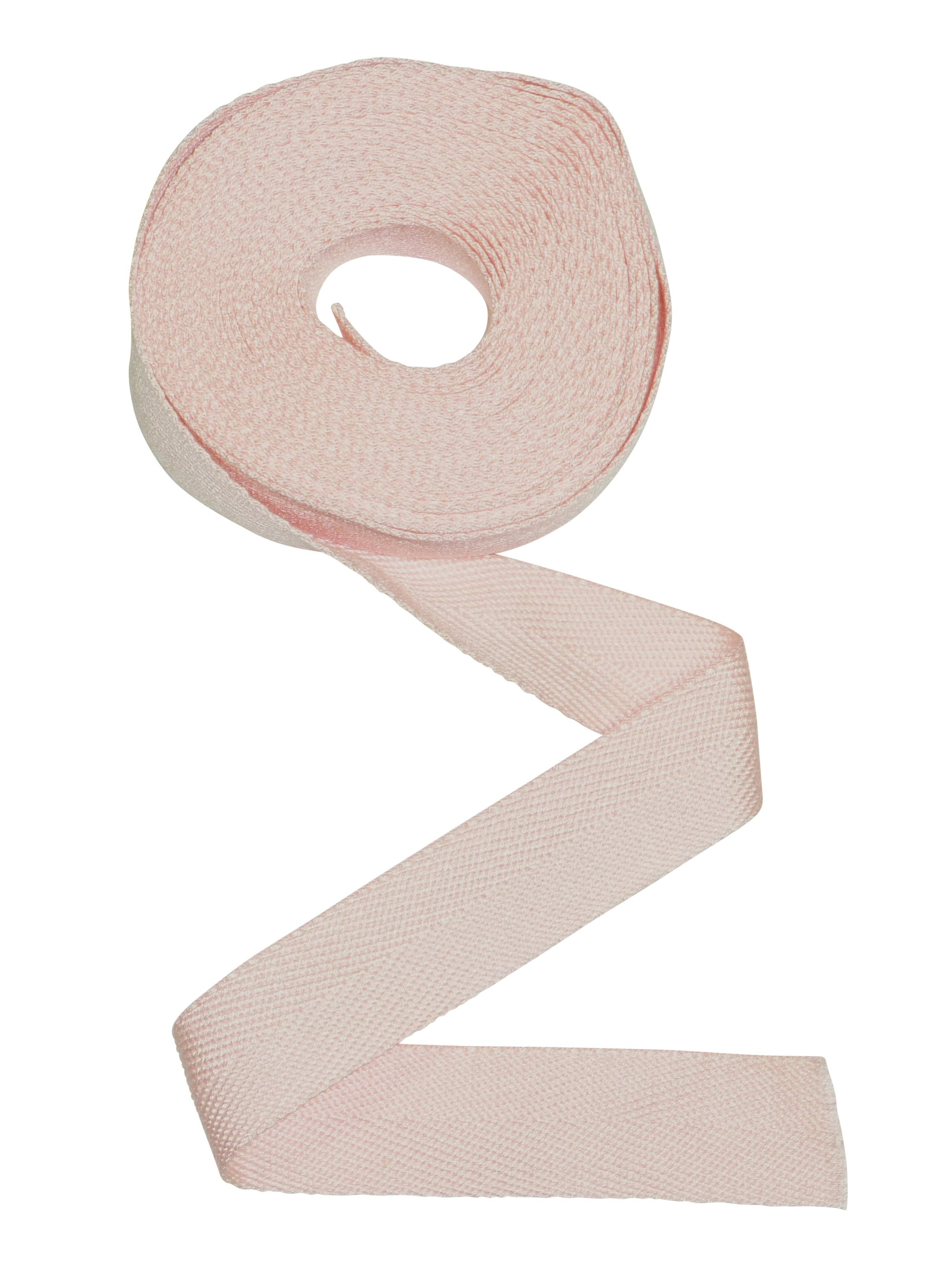 Benristraps 25mm Acrylic Twill Tape, 5 Metre Length in pink