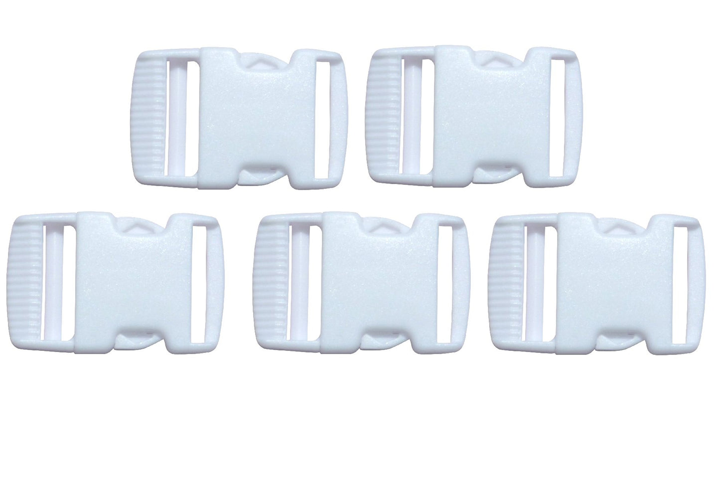 Benristraps 38mm plastic quick release buckle in white (pack of 5)