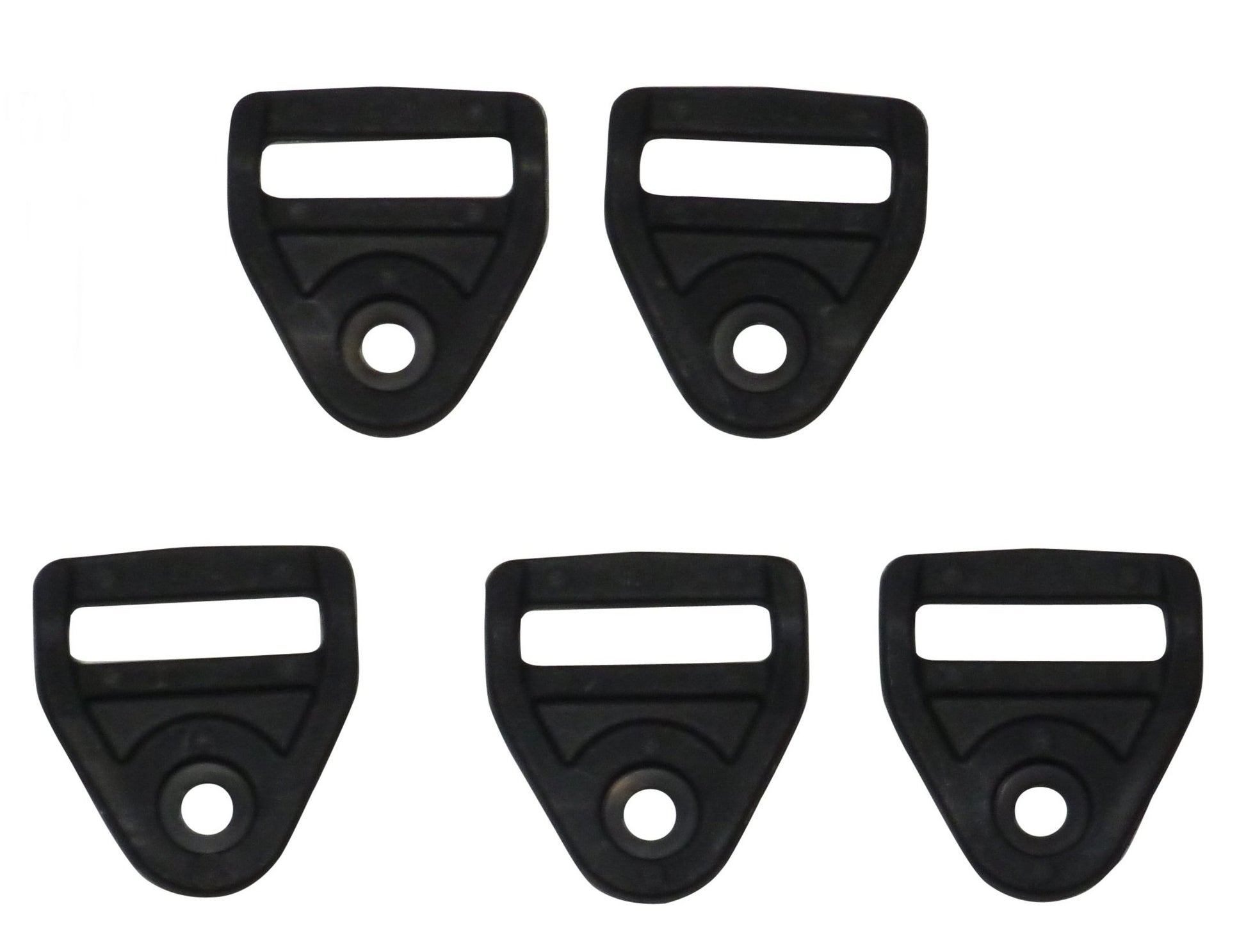 Benristraps 25mm anchor plate in black plastic (pack of 5)