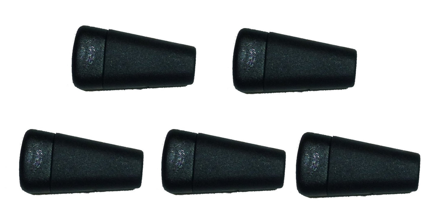 Benristraps 4mm cord end in black, pack of 5